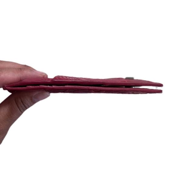 LODIS - Raspberry Embossed Card Holder/Coin Purse - Picture 3 of 9